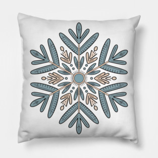 Vintage Snowflake Design for Winter Lovers Pillow