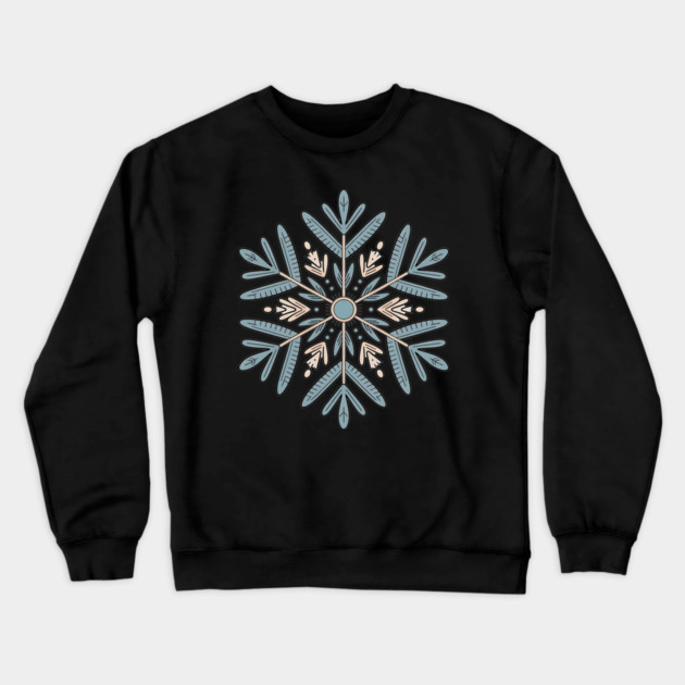 Vintage Snowflake Design for Winter Lovers Crewneck Sweatshirt by BirdsnStuff