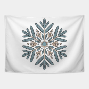 Vintage Snowflake Design for Winter Lovers Tapestry
