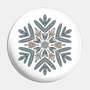 Vintage Snowflake Design for Winter Lovers Pin