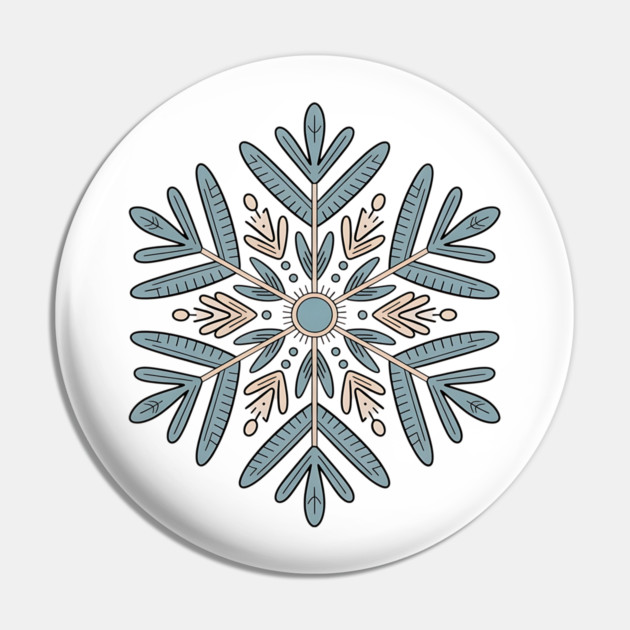 Vintage Snowflake Design for Winter Lovers Pin by BirdsnStuff