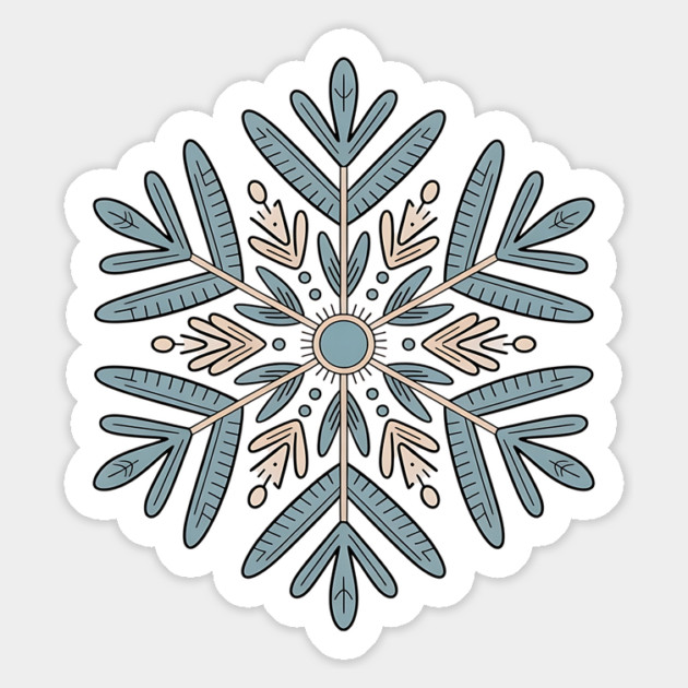 Vintage Snowflake Design for Winter Lovers Magnet by BirdsnStuff