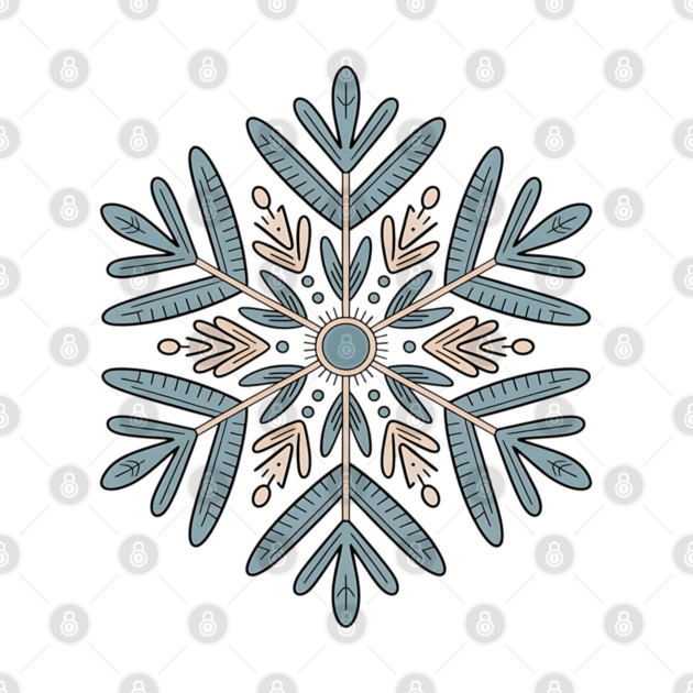 Vintage Snowflake Design for Winter Lovers by BirdsnStuff