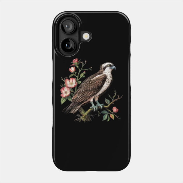 American Osprey Botanical Wildlife Bird Art Phone Case by BirdsnStuff