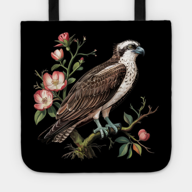 American Osprey Botanical Wildlife Bird Art Tote by BirdsnStuff