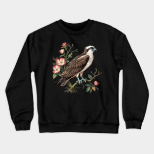 American Osprey Botanical Wildlife Bird Art Crewneck Sweatshirt