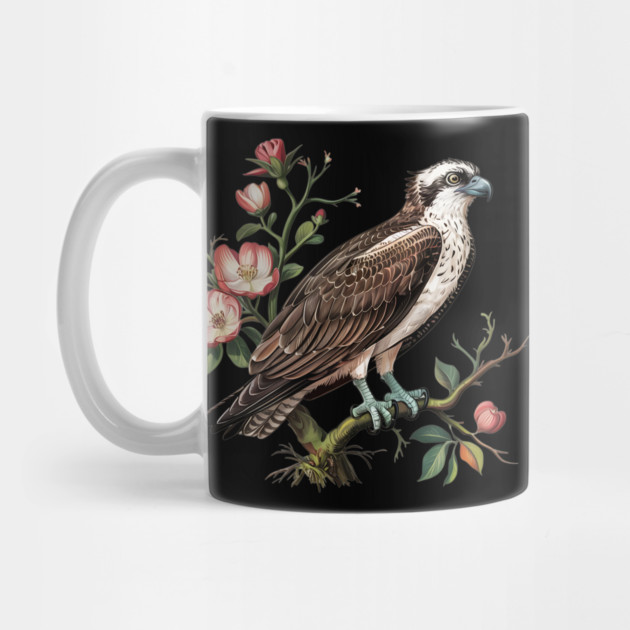 American Osprey Botanical Wildlife Bird Art by BirdsnStuff