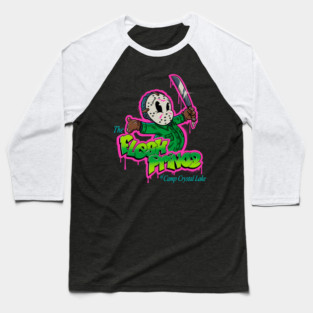 The Flesh Prince of Camp Crystal Lake | Jason Voorhees in cartoon horror style Baseball T-Shirt