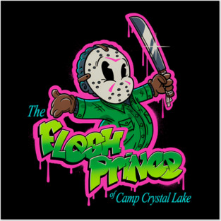 The Flesh Prince of Camp Crystal Lake | Jason Voorhees in cartoon horror style Posters and Art