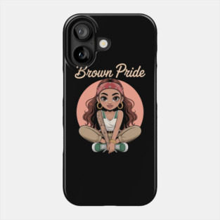 Brown Pride Chicana Chola Chibi Girl Hispanic Heritage Month Phone Case