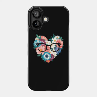 Floral Eyeglasses Optometry Optometrist Optician Doctor Eye Phone Case