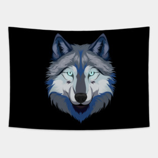 Alpha Wolf Cartoon Tapestry