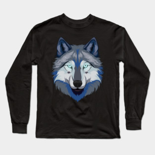 Alpha Wolf Cartoon Long Sleeve T-Shirt