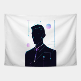 Men In Blockchain Tapestry