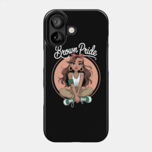 Brown Pride Chicana Chola Chibi Girl Hispanic Heritage Month Phone Case