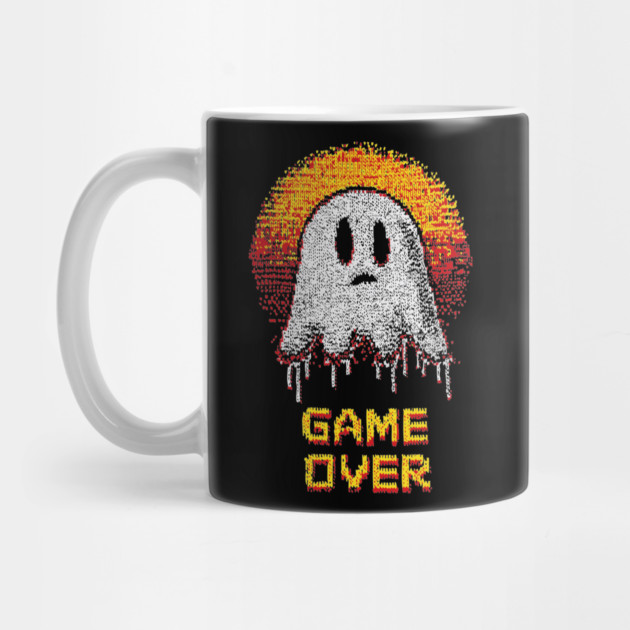 Game Over - Sad Retro Gaming Ghost by TuncGK