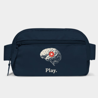 Play - Minimalist Motivational Brain - Concept Art Bag