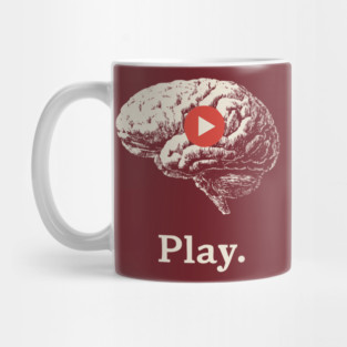 Play - Minimalist Motivational Brain - Concept Art Mug