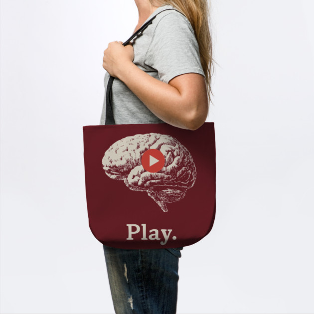 Play - Minimalist Motivational Brain - Concept Art by TuncGK