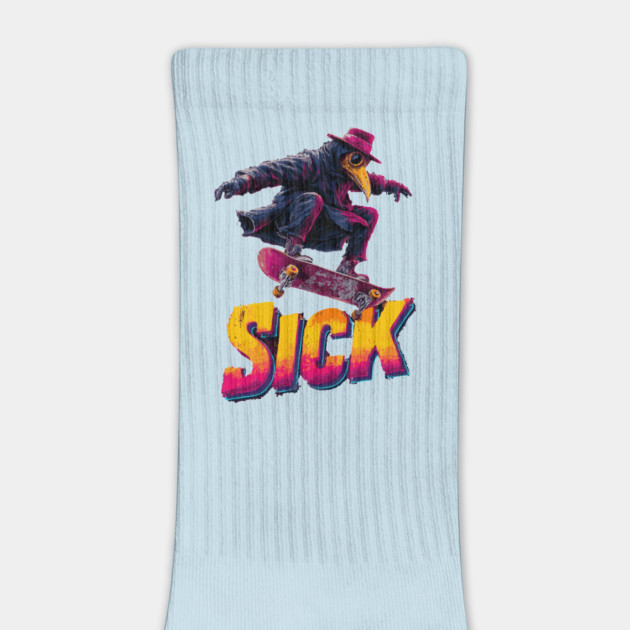 SICK - Funny Plague Doctor Skateboarder by TuncGK