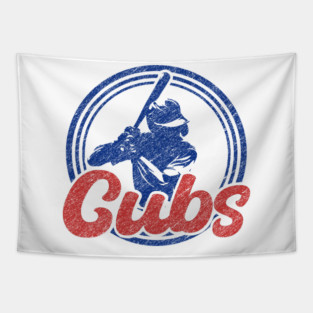 Retro Chicago Cubs Tapestry