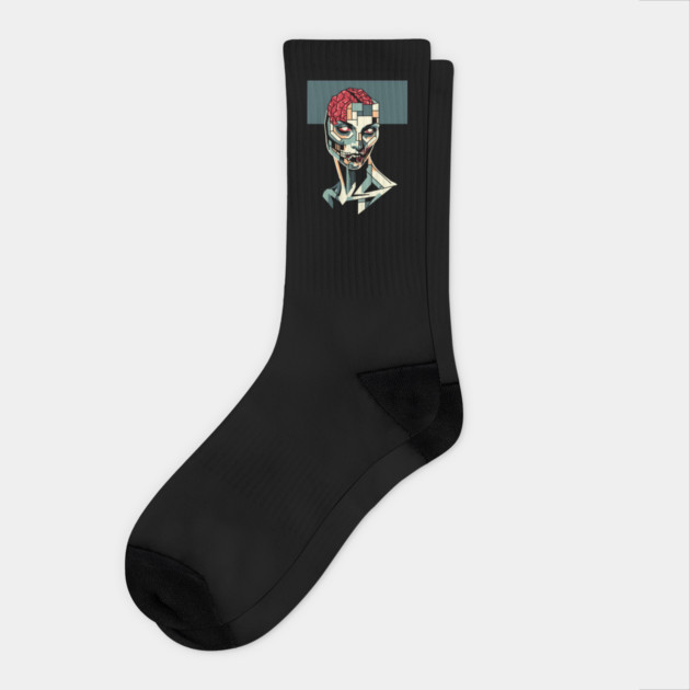 Bauhaus Zombie Socks by H. R. Sinclair
