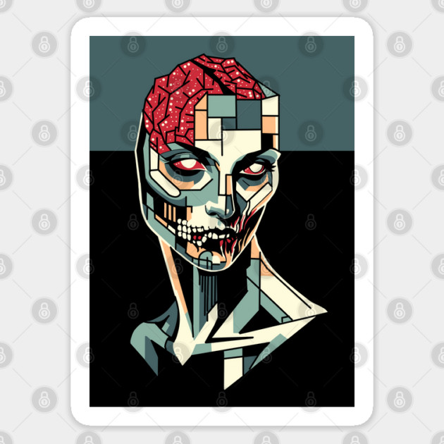 Bauhaus Zombie Sticker by H. R. Sinclair