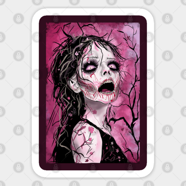 Surreal Zombie Sticker by H. R. Sinclair