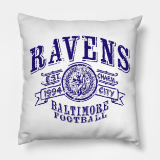 Ravens Vintage Football Pillow