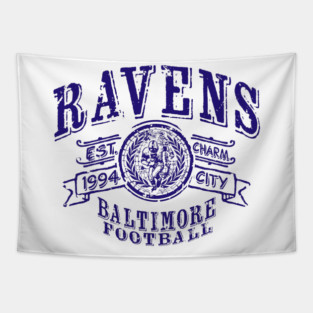 Ravens Vintage Football Tapestry