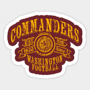Commanders Vintage Football Sticker
