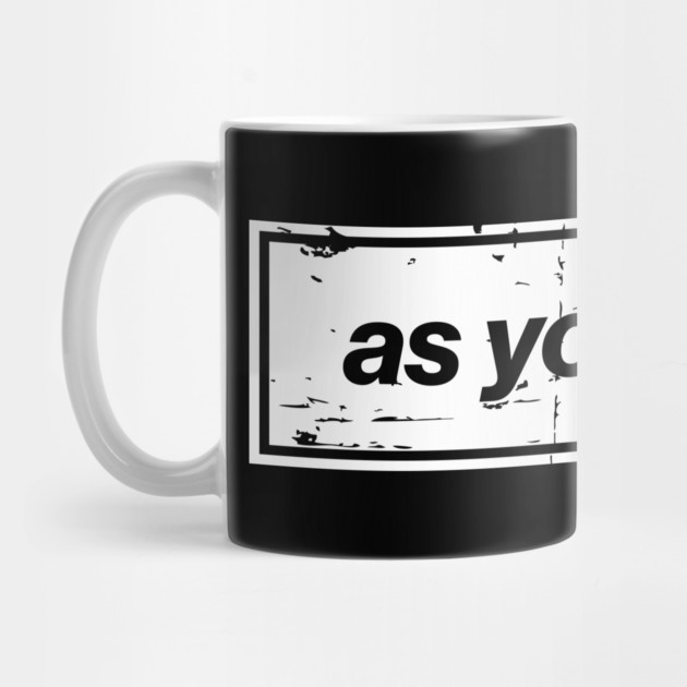 As You Were - The Mancunian Indie LG Statement White by Butter Creative