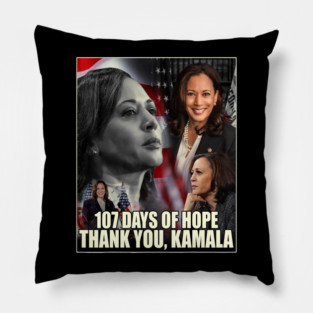 107 Days of Hope Thank You Kamala vintage 2025 Pillow