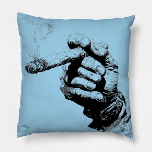 A Cigar In Hand Pillow