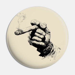 A Cigar In Hand Pin