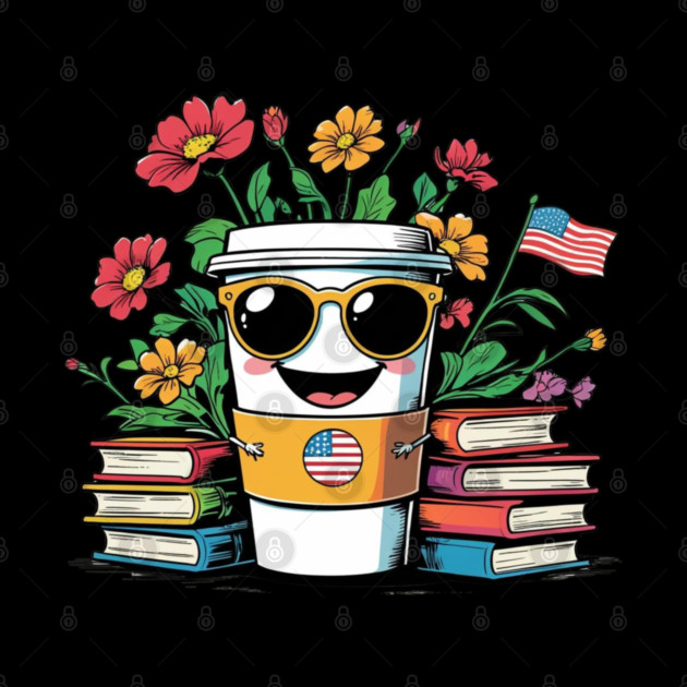books and coffee flower by SR8891
