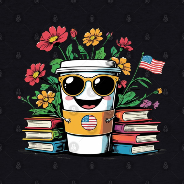 books and coffee flower by SR8891
