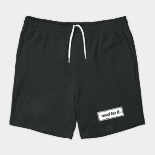 Mad Fer It - The Oasis Edition Mancunian Indie Statement White Shorts