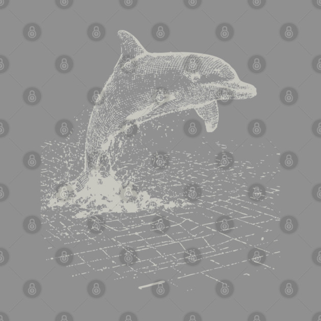 Retro 80s Wireframe Dolphin Retrowave T-Shirt by TuncGK