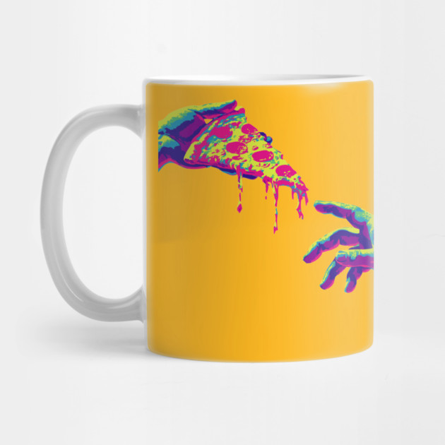 Funny Creation of Adam Pizza Parody T-Shirt by TuncGK