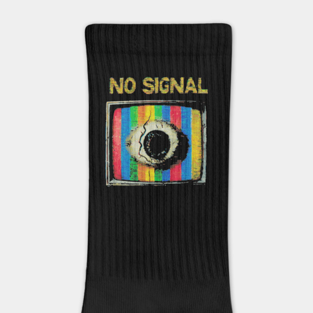 Creepy No Signal Retro TV Eye T-Shirt by TuncGK