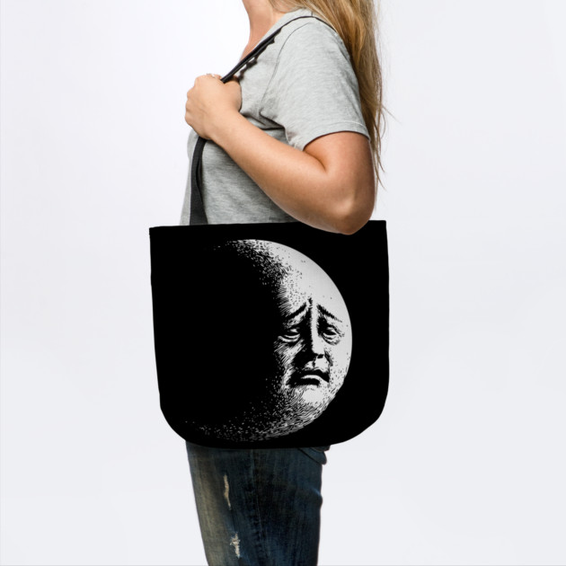 Funny Sad Crying Moon in Space T-Shirt by TuncGK