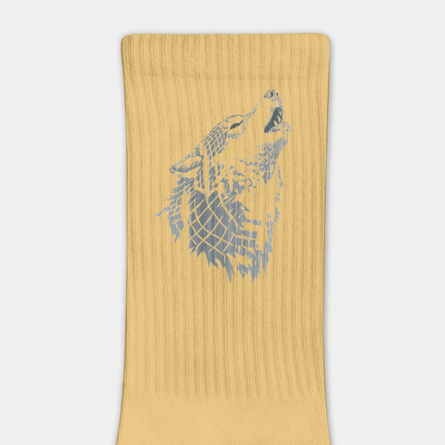 Retrowave Howling Chrome Wolf Head T-Shirt by TuncGK