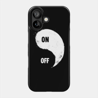 Funny On Off Power Button Yin Yang T-Shirt Phone Case