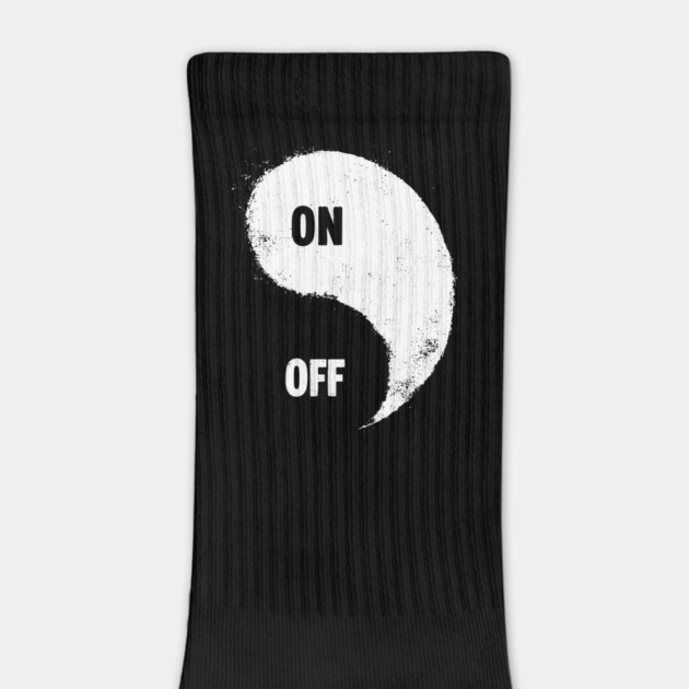 Funny On Off Power Button Yin Yang T-Shirt by TuncGK