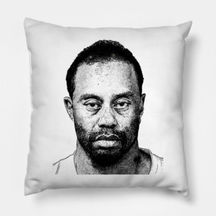 Mugshot - Tiger Woods Pillow
