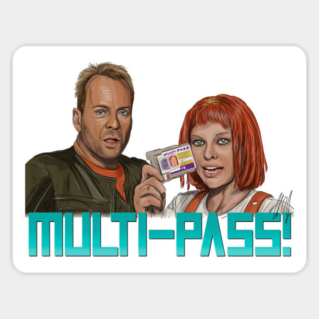 Fifth Element: Multi-Pass! Magnet by 51Deesigns