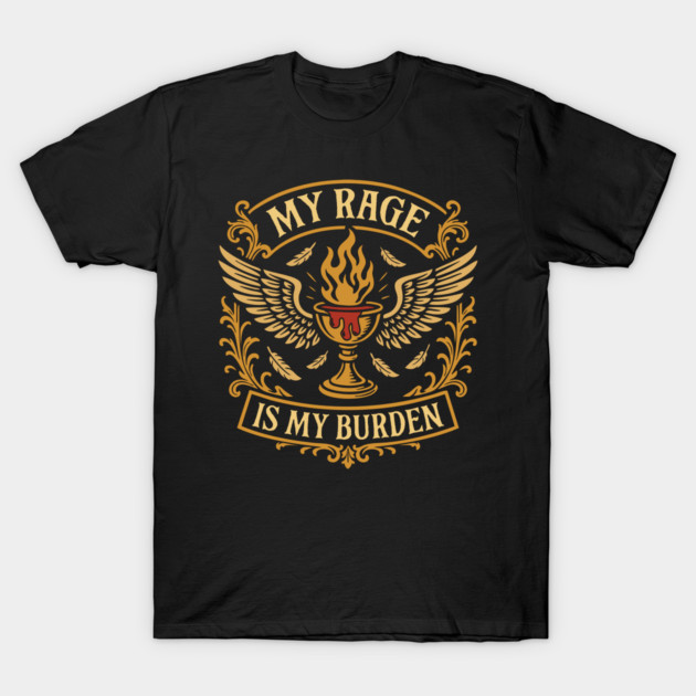 My Rage is My Burden Angels Wargaming T-Shirt by pixeptional