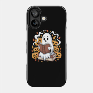 Ghost Book Reading Boo Spooky Halloween Phone Case