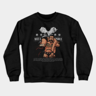 Legend Series: Straight Edge Showdown – CM Punk Vintage Bootleg Ring Art on Black Crewneck Sweatshirt